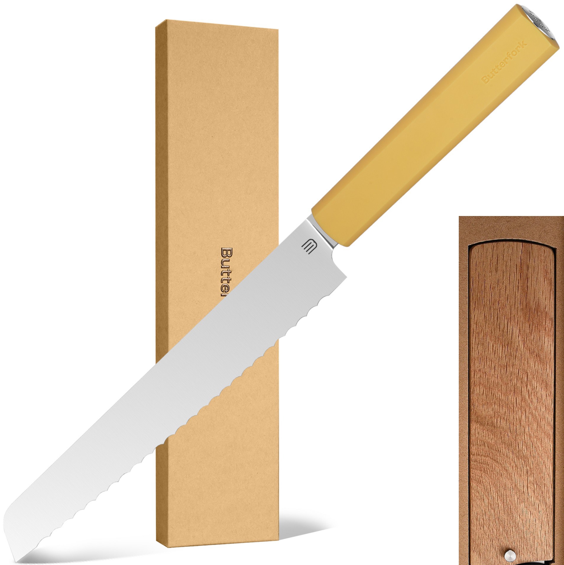 Butterfork BF01-BK-YL Bread Gelb + Scheide