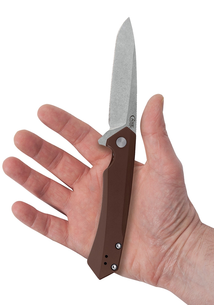 Case Kinzua - Dark Brown Anodized Aluminum, S35VN