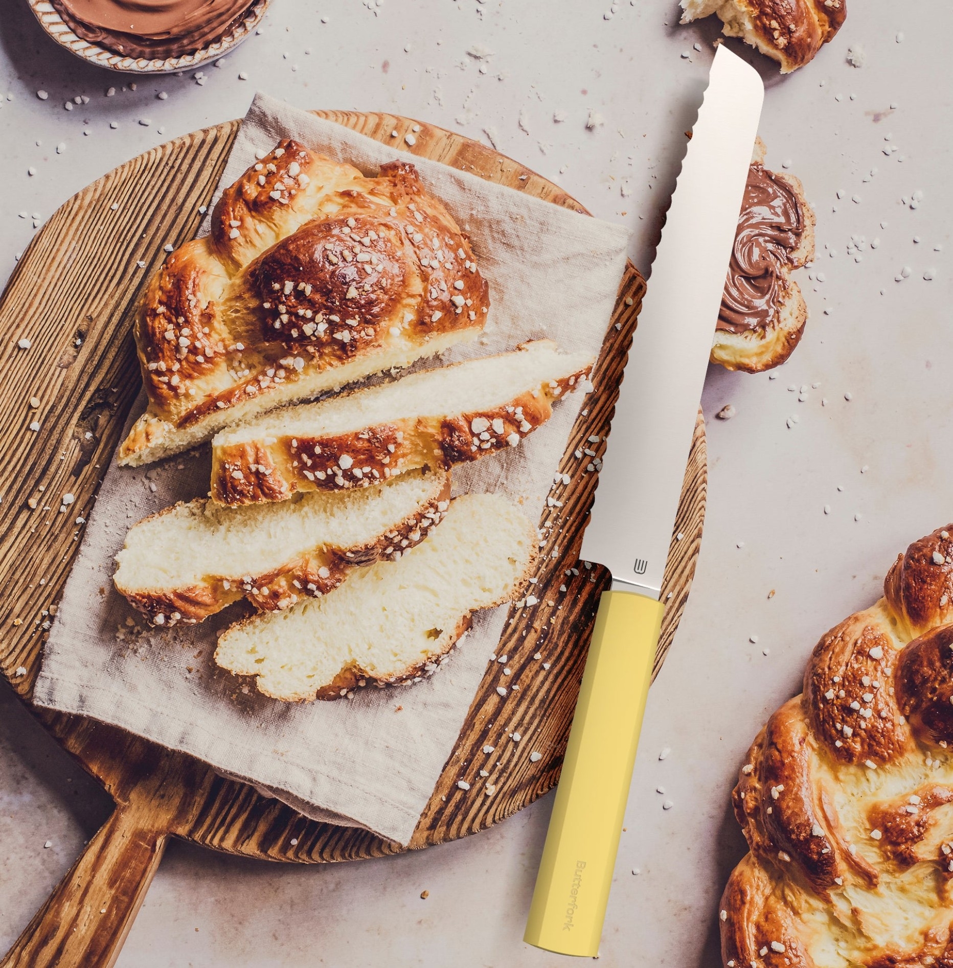 Butterfork BF01-BK-YL Bread Gelb + Scheide