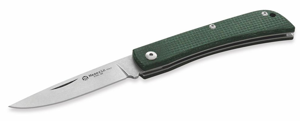 Maserin 163/MV Scout, D2, Green Micarta