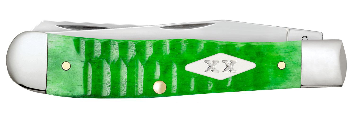 Case SS Bright Green Bone Gator Trapper
