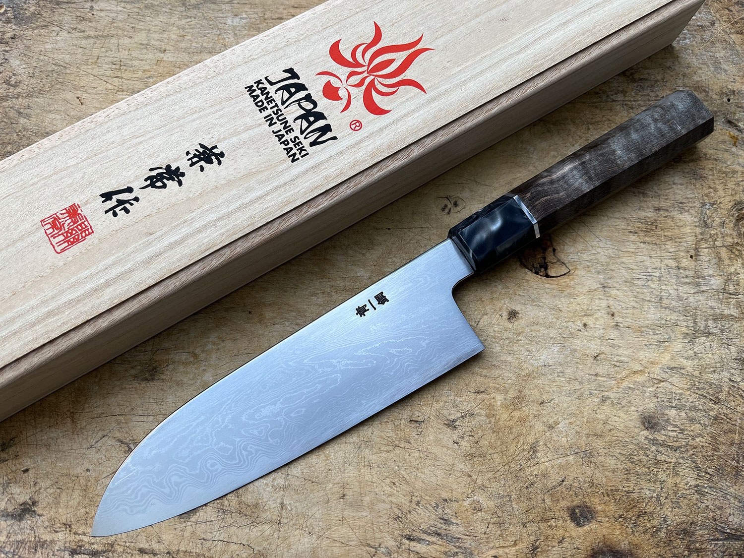 Kanetsune KC-457 Santoku Blue Steel, Lim. Edition