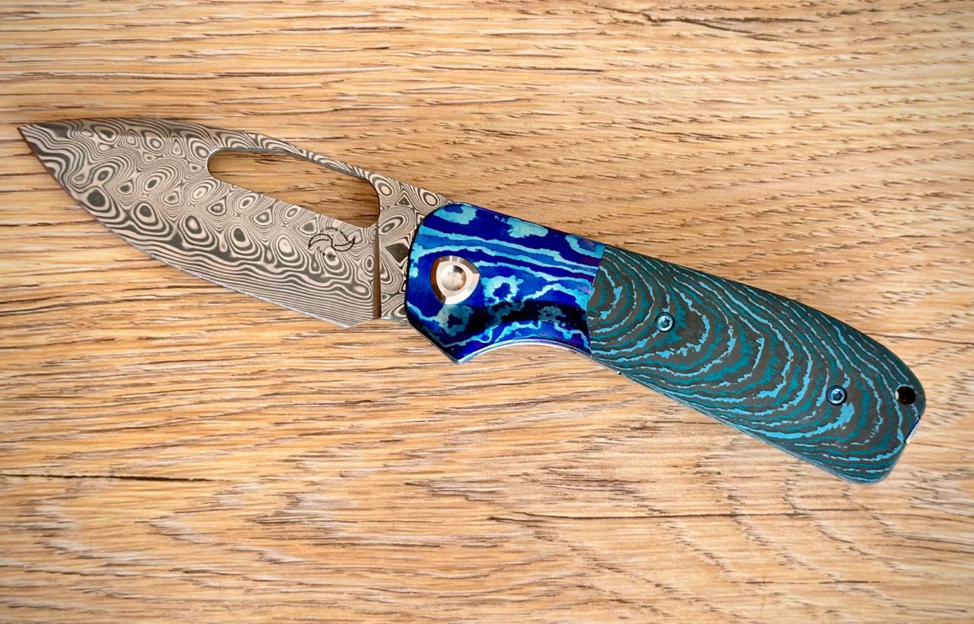 Liong Mah Field Duty Damasteel Mokuti Fat Carbon
