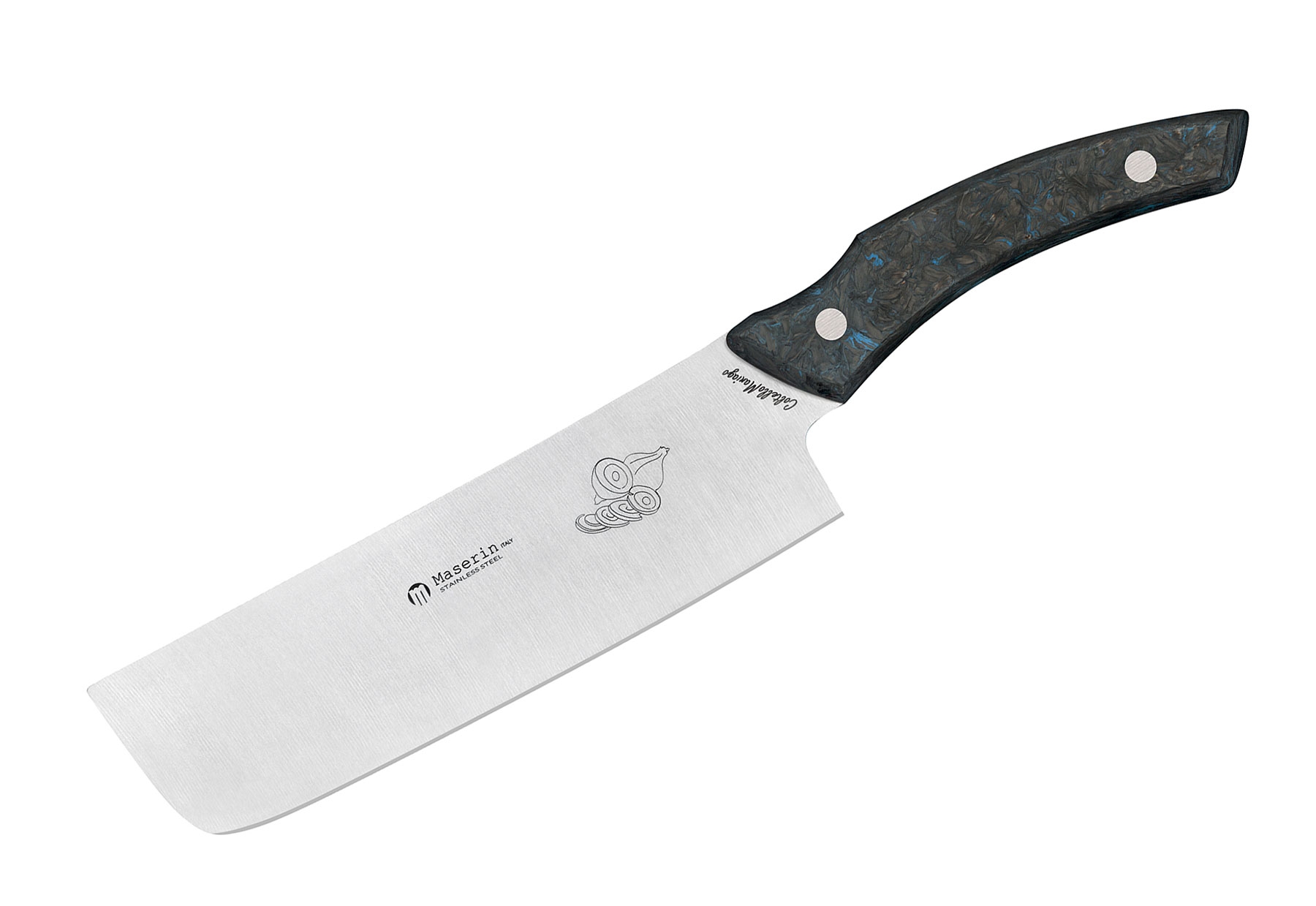 Maserin 2030/FCB Nakiri 17 cm, Blue Fatcarbon