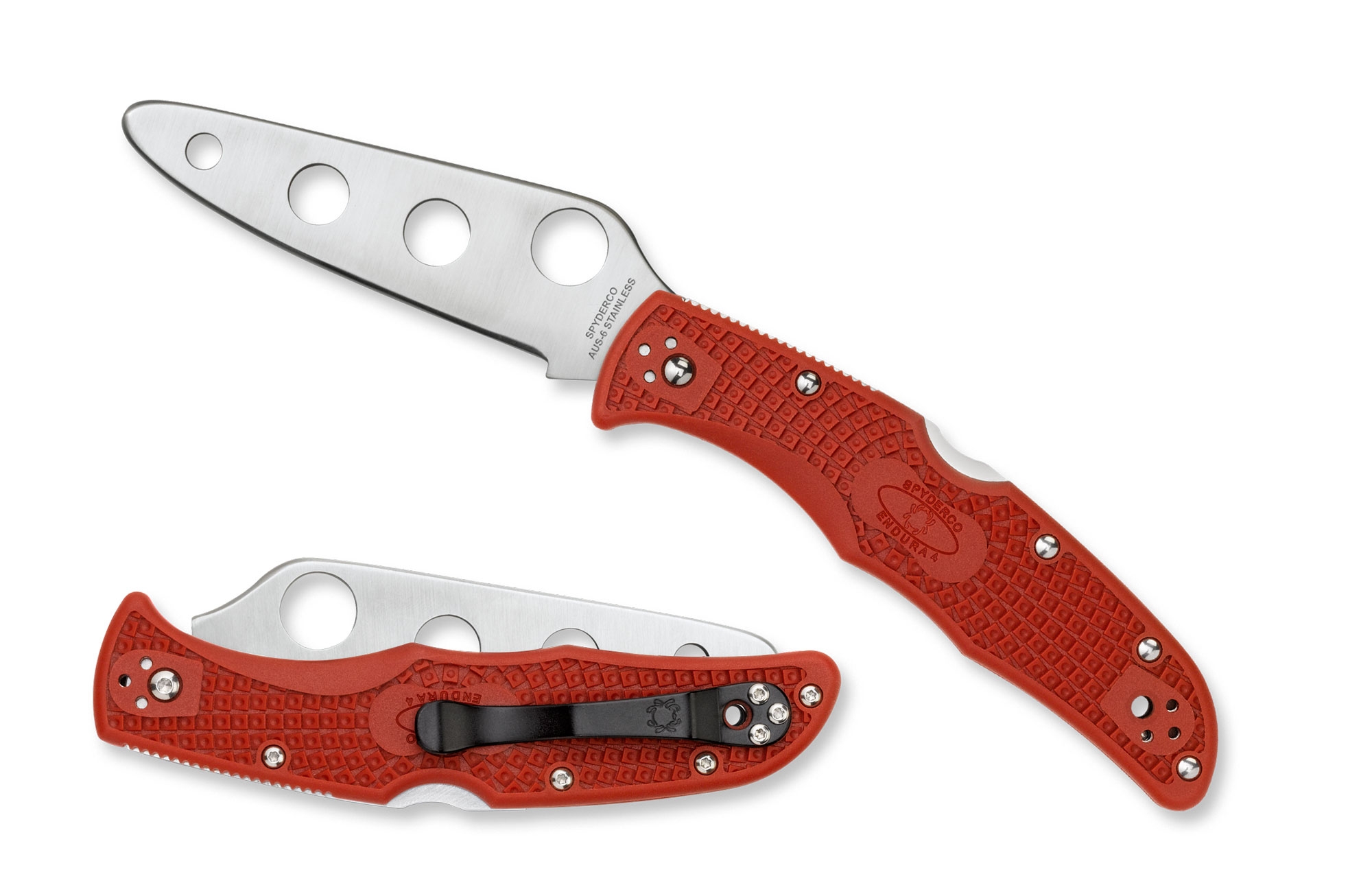 Spyderco C10TR Endura 4, Trainer, FRN Red