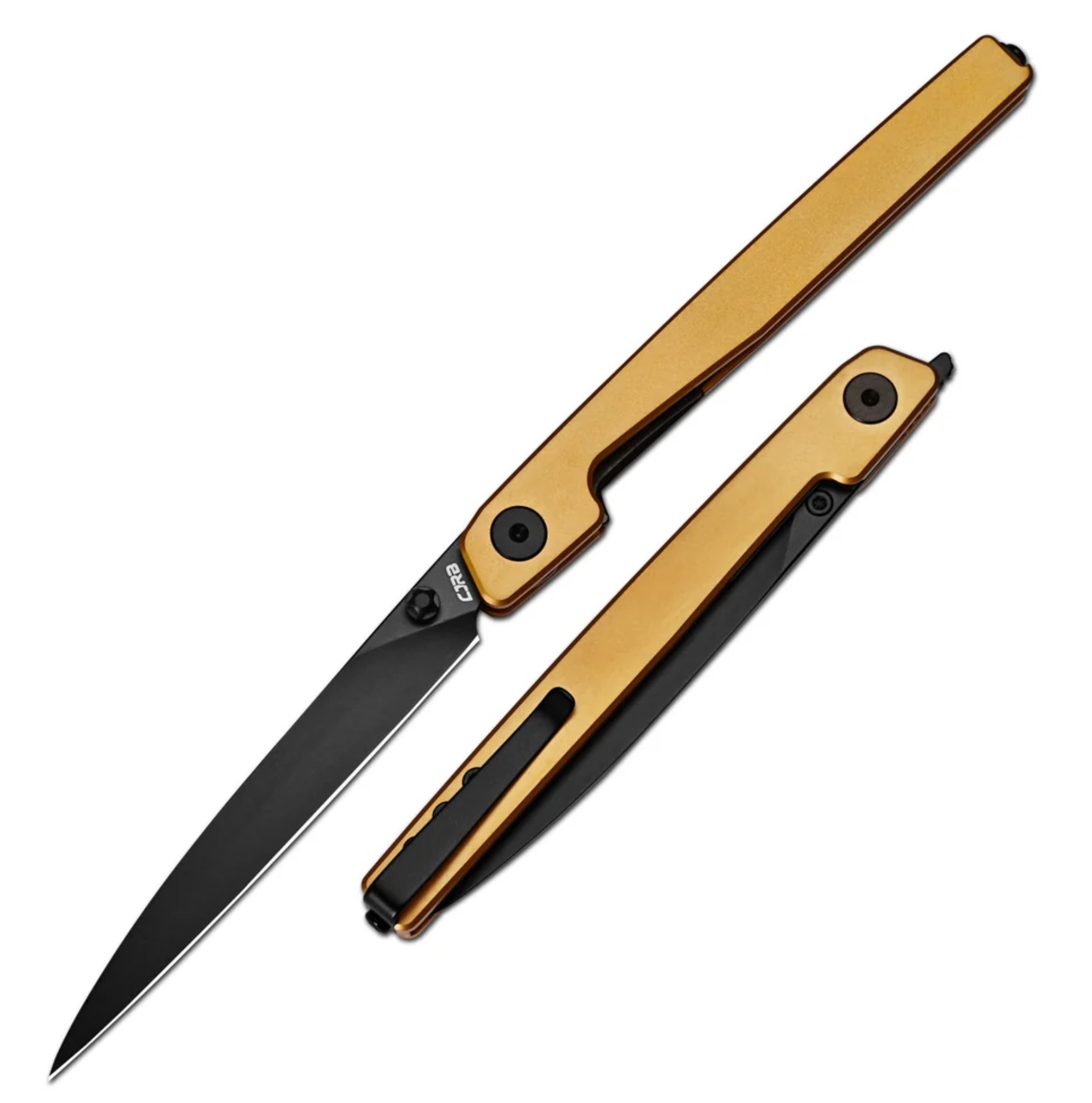 CJRBJ1965G-GL Lanky, S90V, Gold Titan, Black Blade