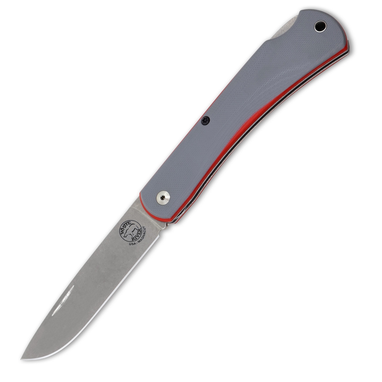 White River Mudbug, Gray G10/ Red Liner