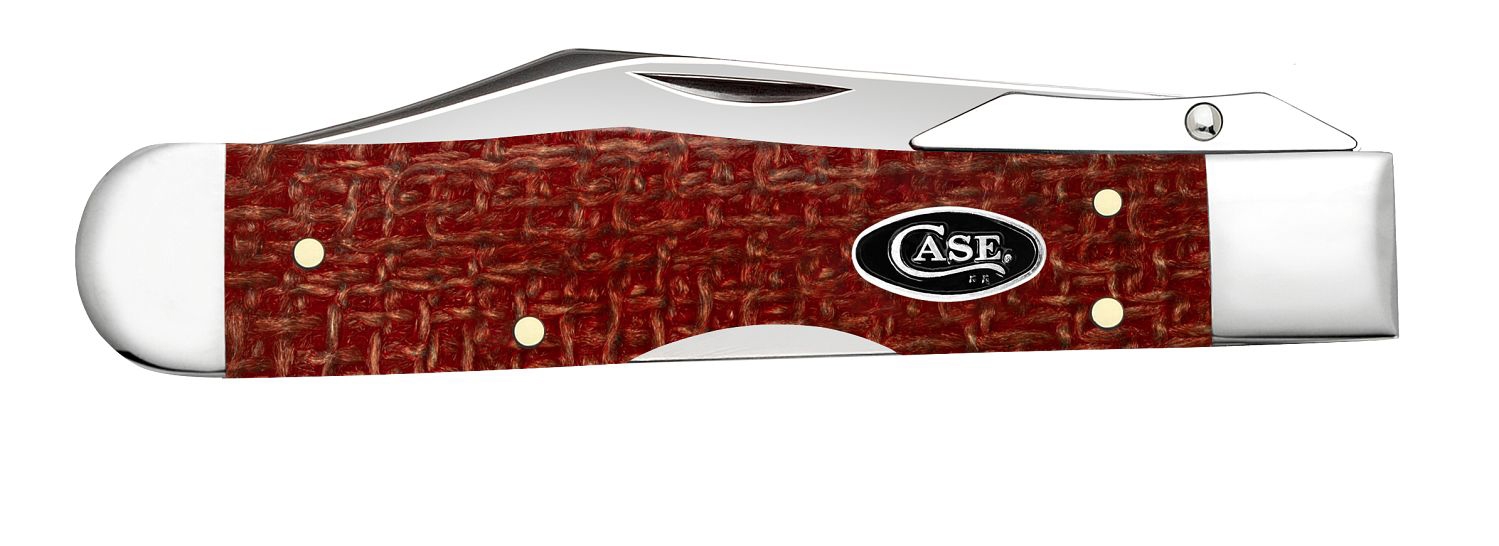 Case CS Dark Red Burlap Micarta Cheetah® Cub