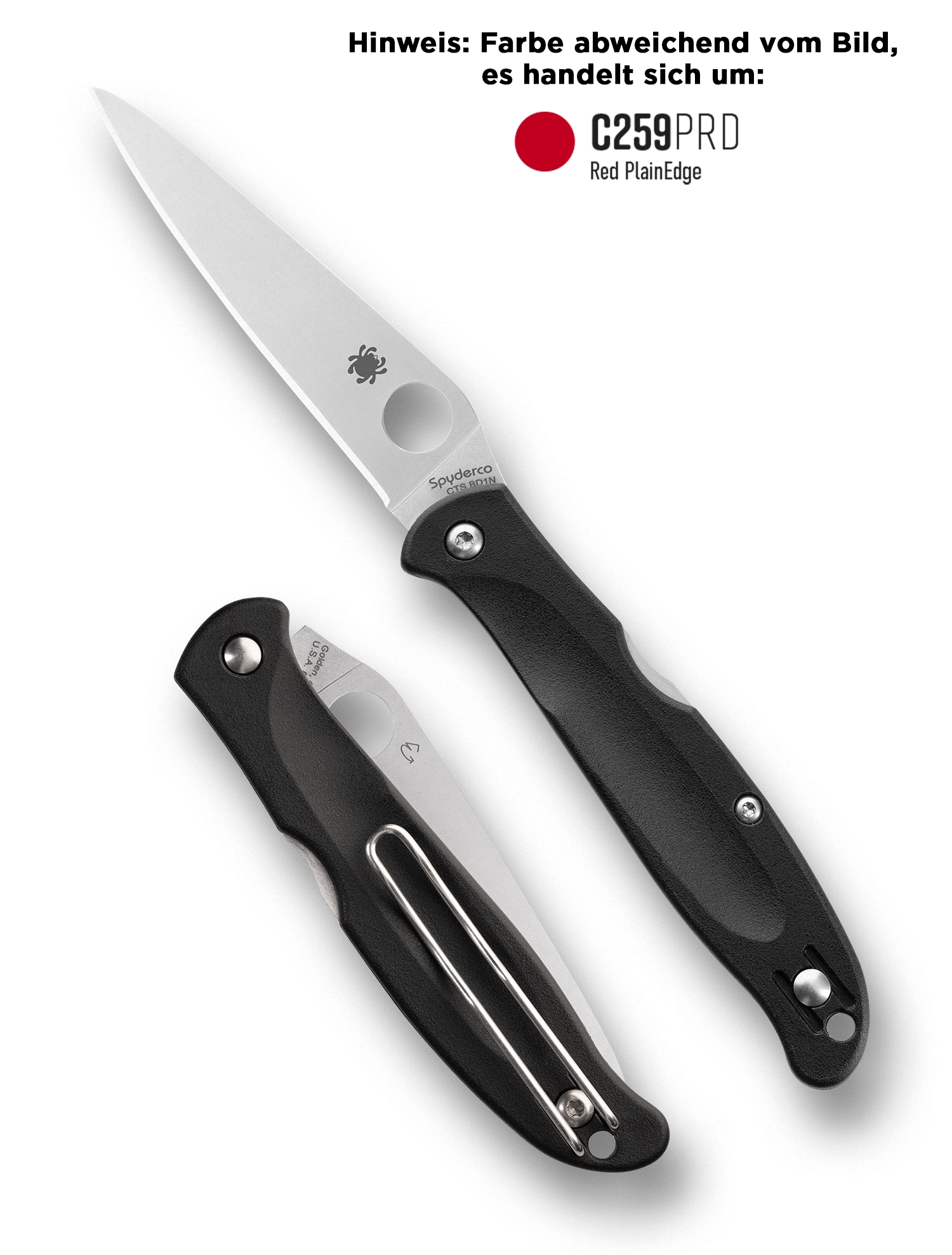 Spyderco C259PRD Charisma, Red FRN