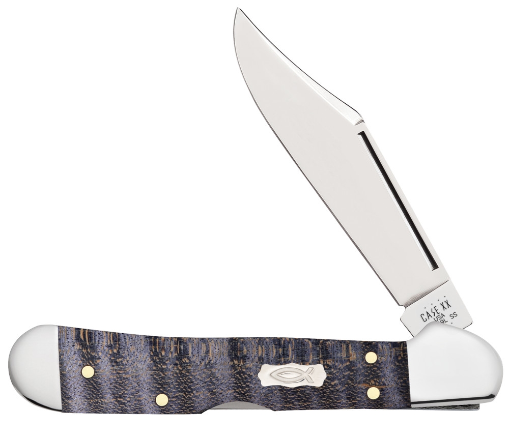 Case SS Smooth Purple Curly Maple Mini CopperLock