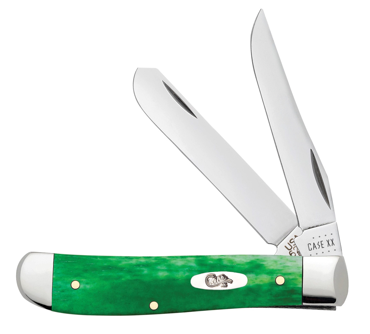 Case SS Brilliant Green Bone Mini Trapper