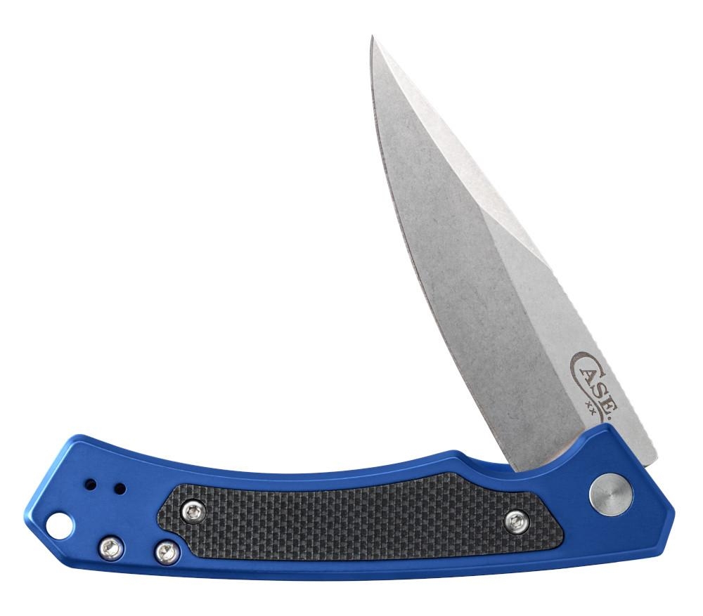 Case Marilla, Blue Aluminium, S35VN, Flipper