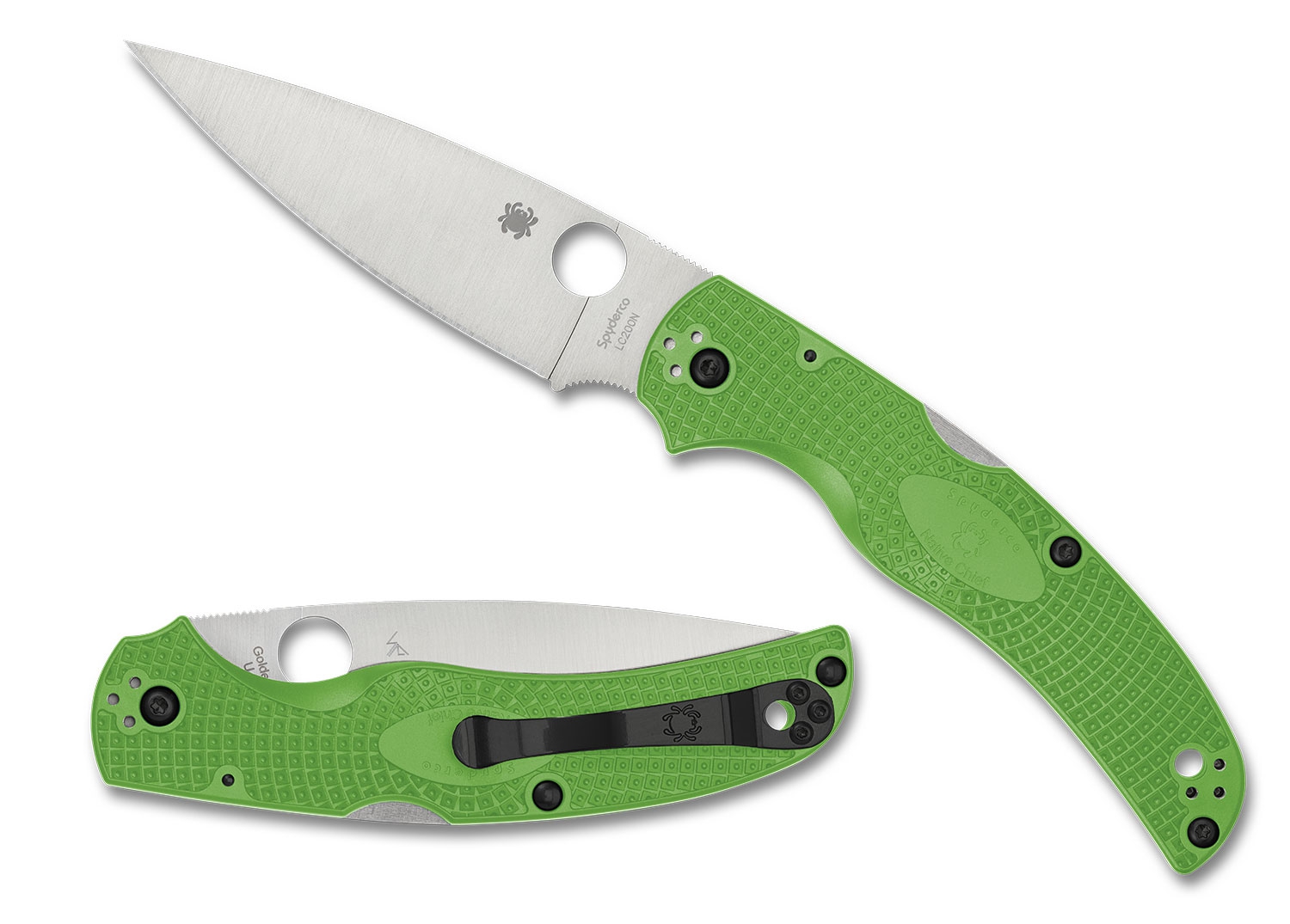 Spyderco C244PGR Native Chief Salt, Green, LC200N