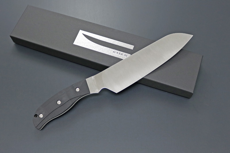 G.Sakai K-001S-BK Santoku, VG-10, Black G10