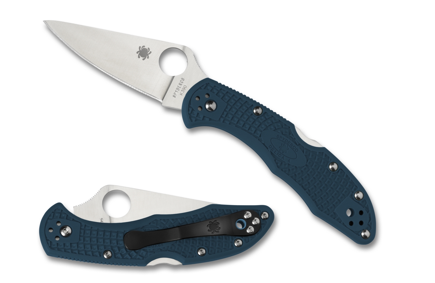 Spyderco C11FPK390 Delica 4,  Blue FRN, K390