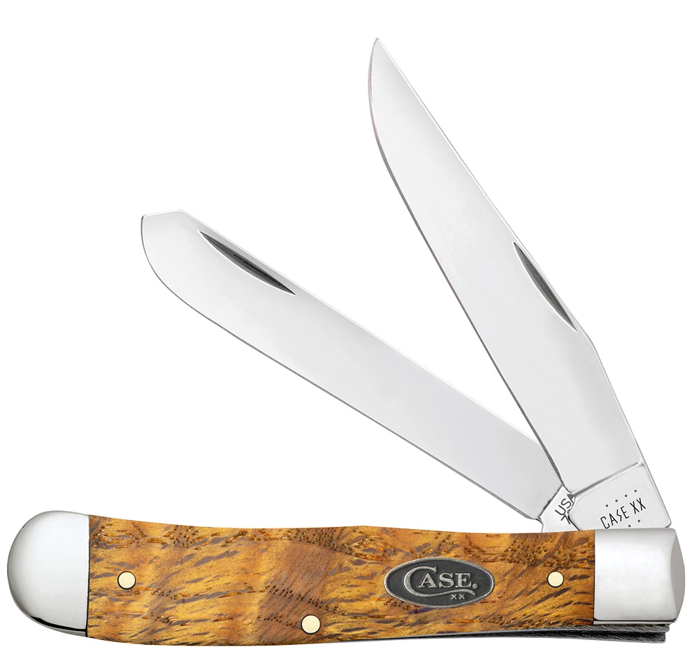 Case SS Yellow Curly Oak Smooth Trapper
