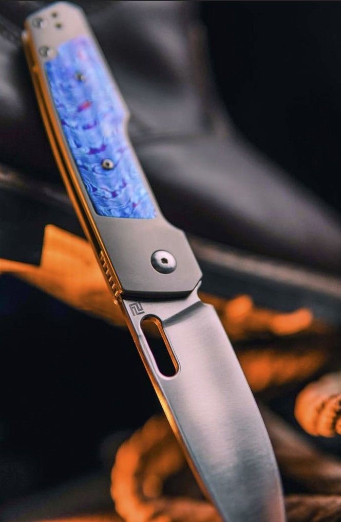 ARTC1874G-GYTD, Gambit, S90V, Blue Timascus Inlay