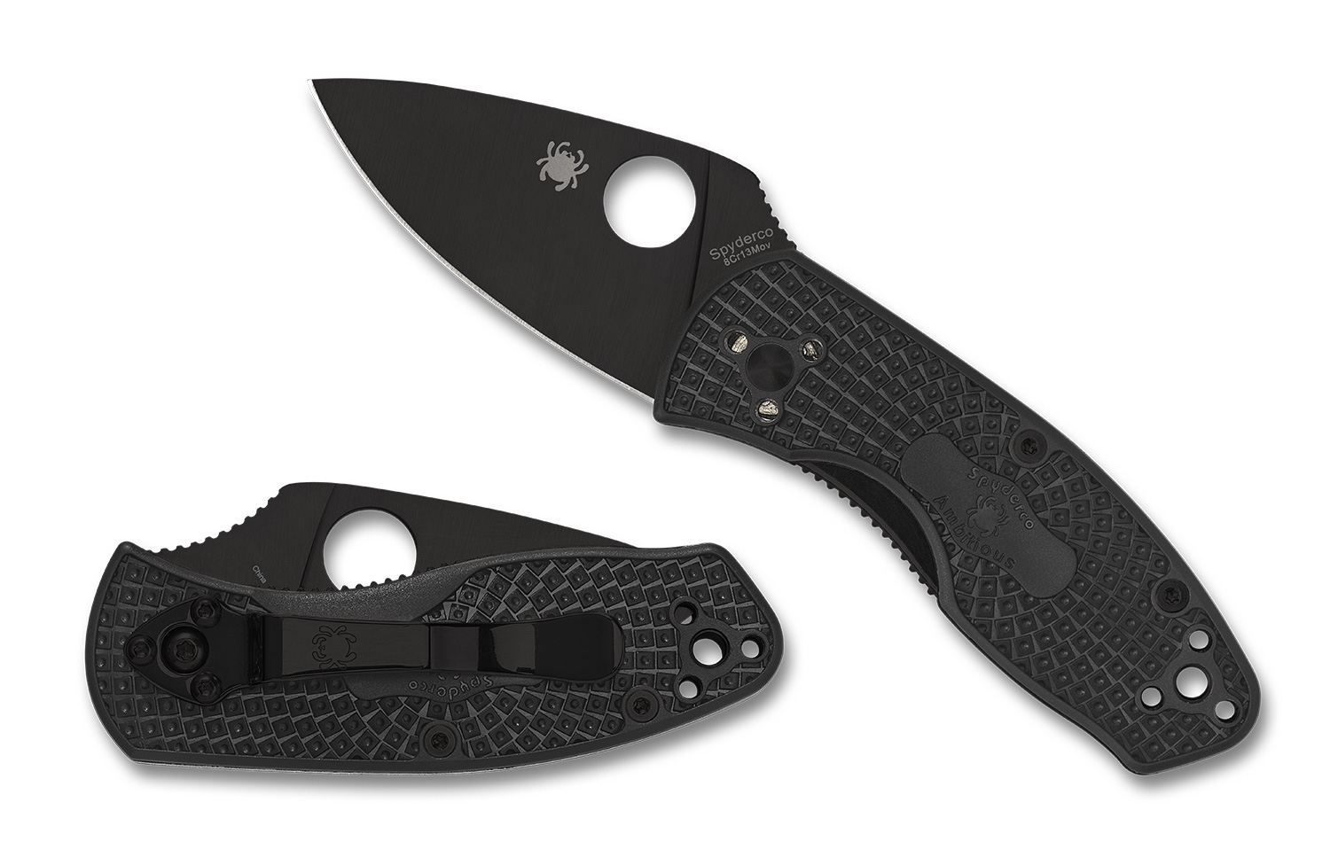 Spyderco C148PBBK Ambitious, FRN Black Blade