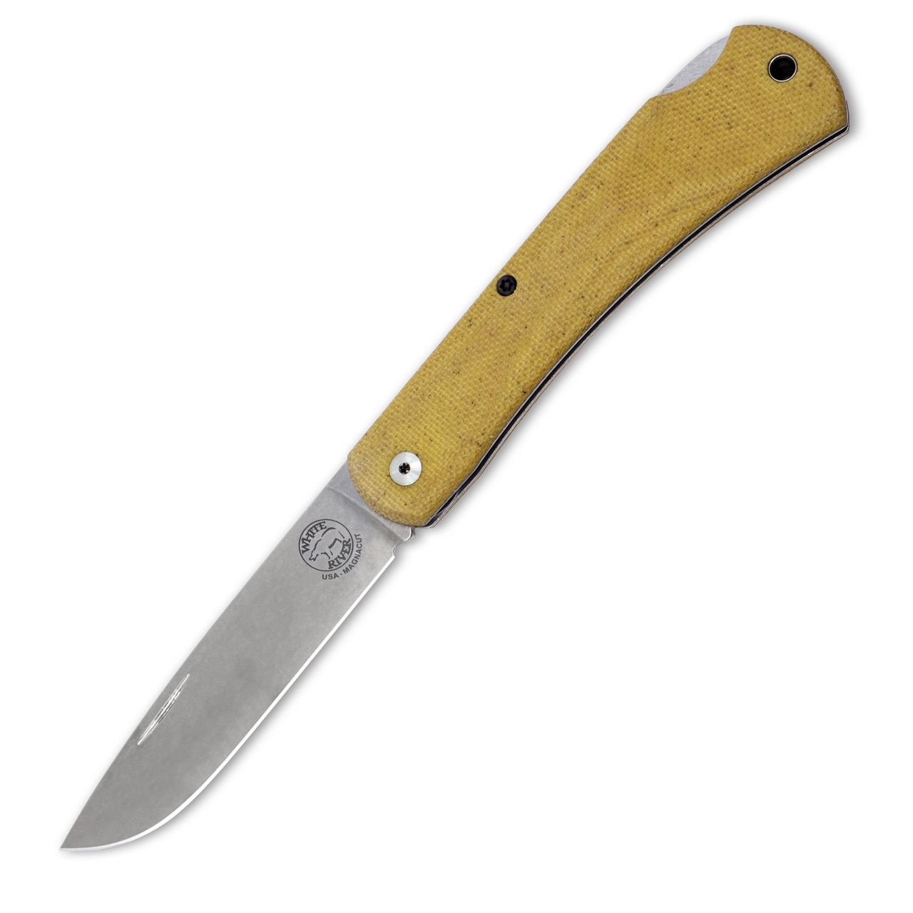 White River Mudbug, Natural Canvas Micarta