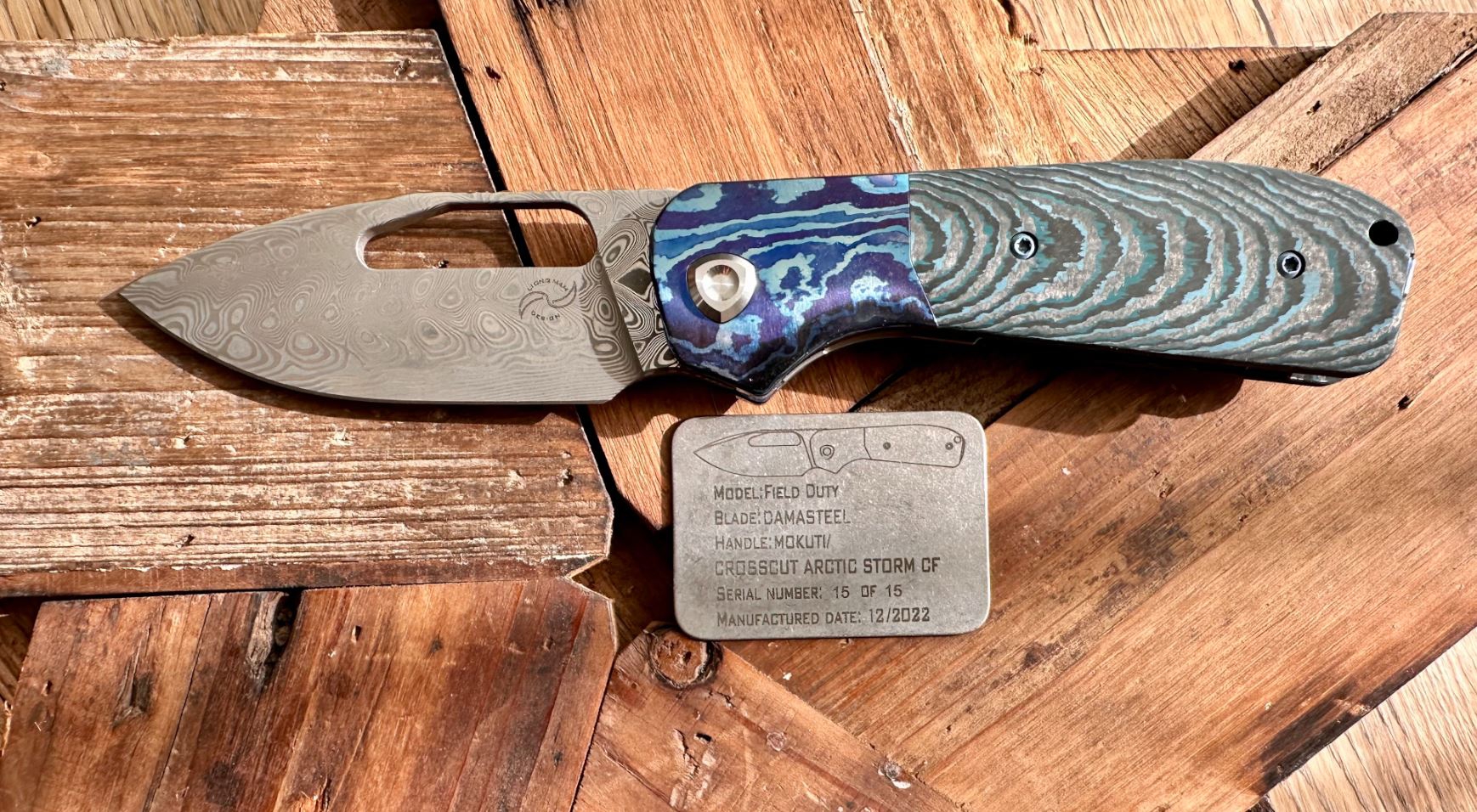 Liong Mah Field Duty Damasteel Mokuti Fat Carbon
