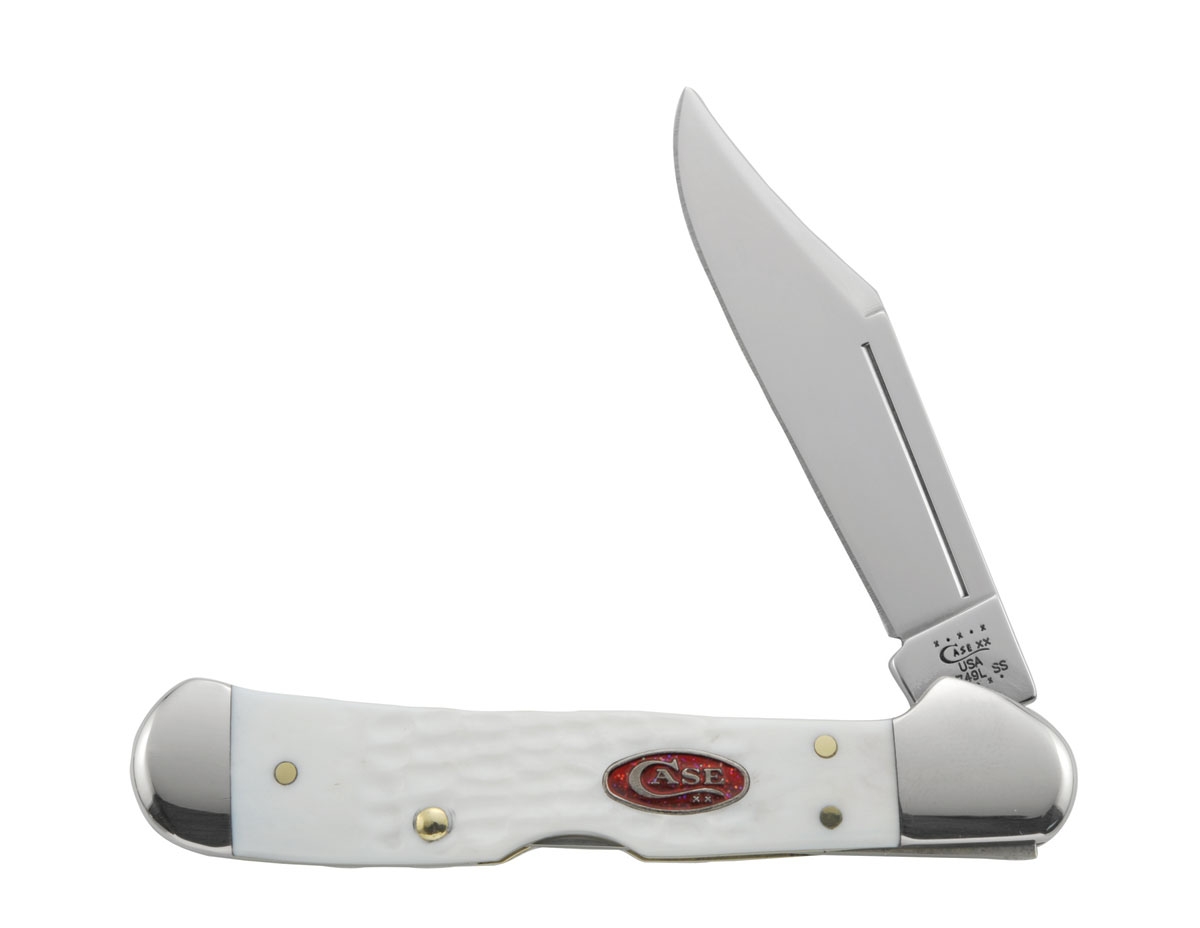 Case SS Jigged White Synthetic Mini CopperLock