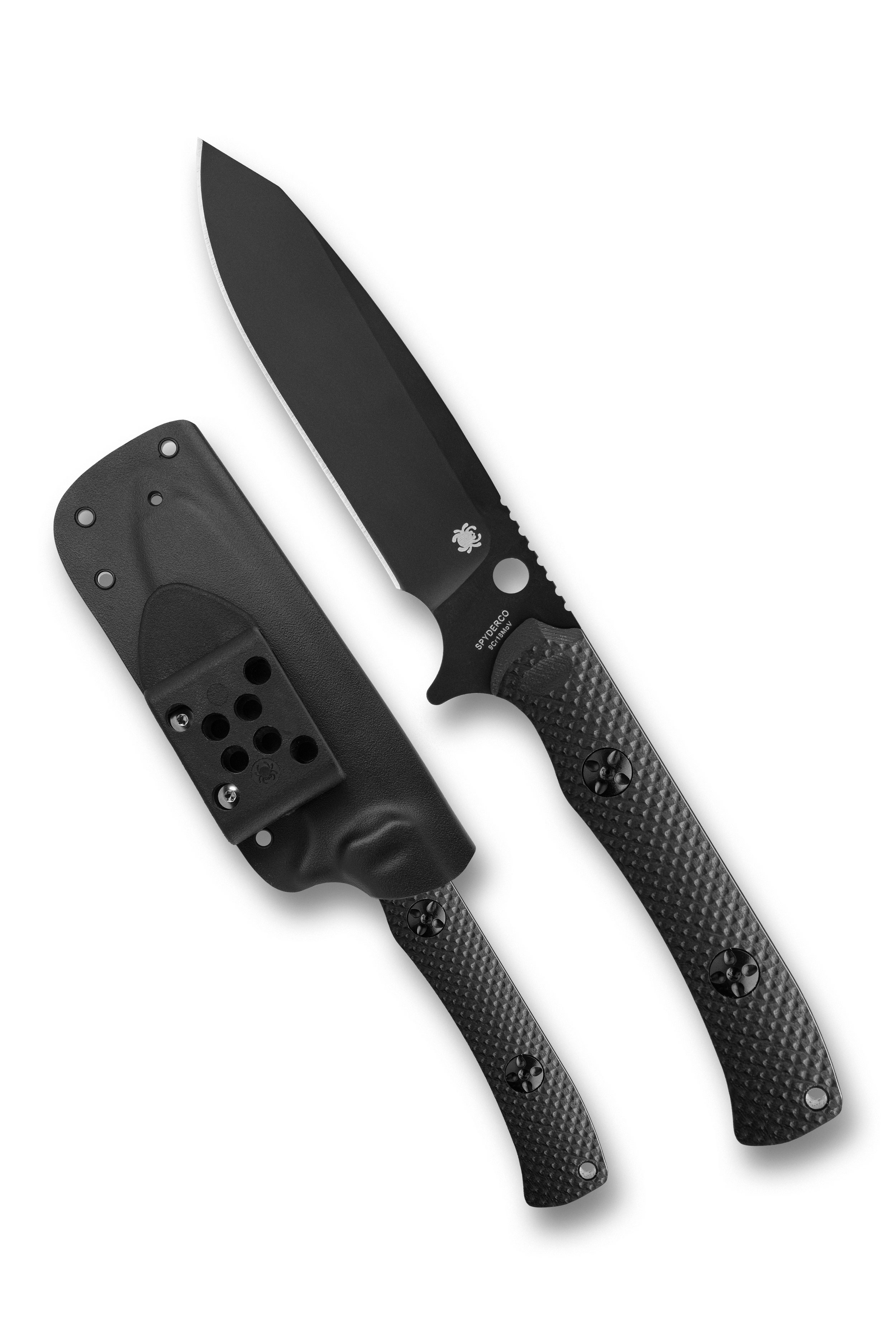 Spyderco FB53GPBK Skoli, Black G10, Black Blade