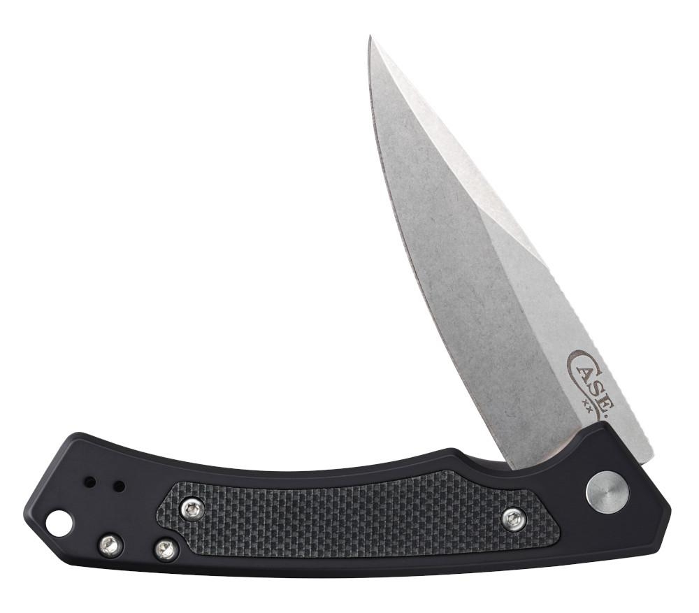 Case Marilla, Black Aluminium, S35VN, Flipper