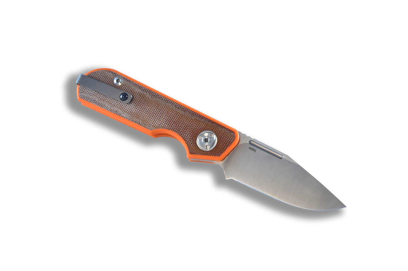 Liong Mah Traveler Clip Point Brown Micarta Inlay