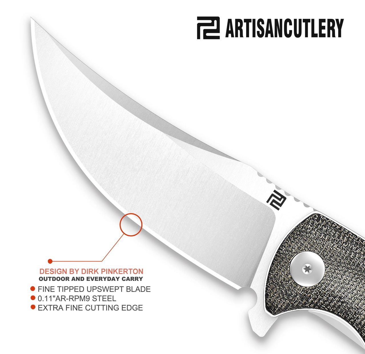 ARTC1845P-ODG Arroyo AR-RPM9, Green Micarta