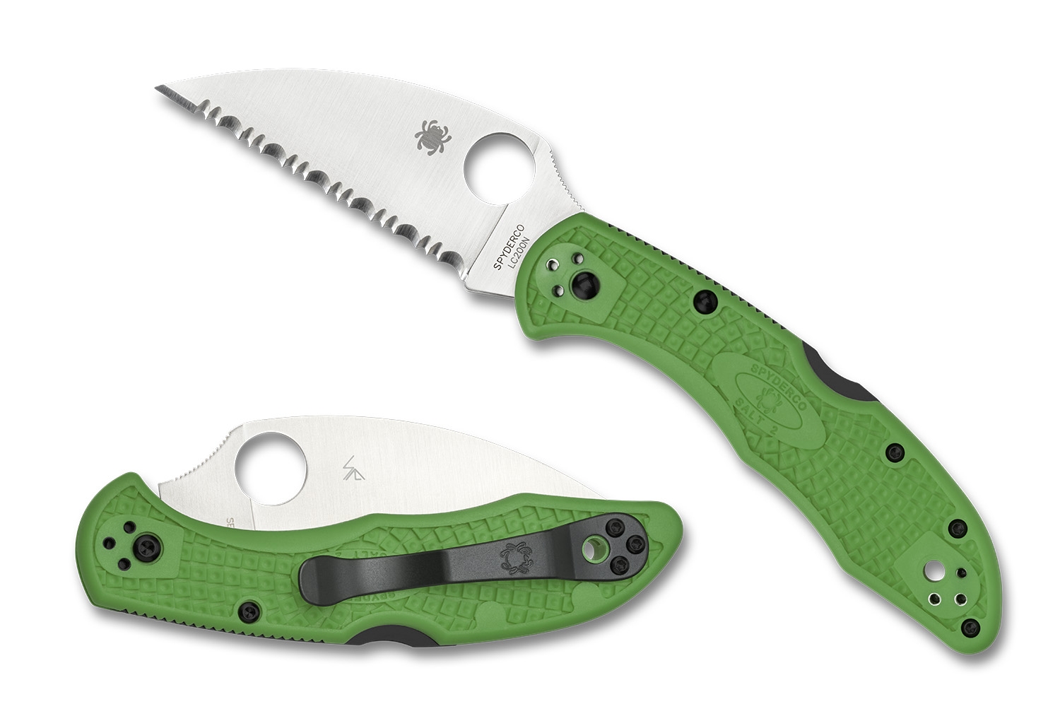 Spyderco C88FSWCGR2 Salt 2, Green FRN, LC200N