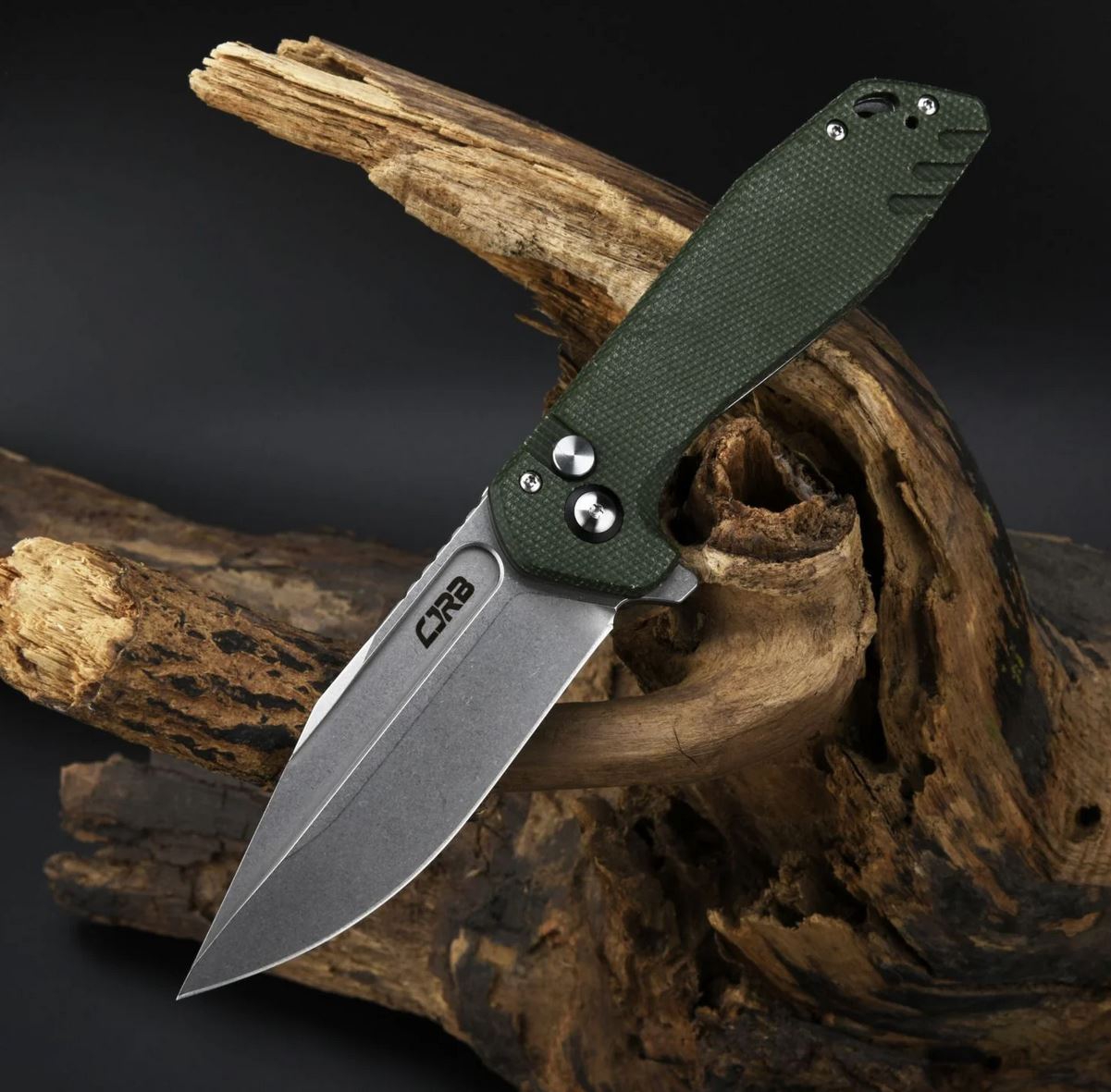 CJRBJ1928-MGN Riff AR-RPM9, Green Micarta