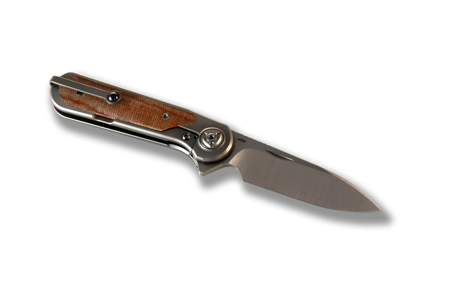 Liong Mah Zulu, Brown Canvas Micarta inlay, M390