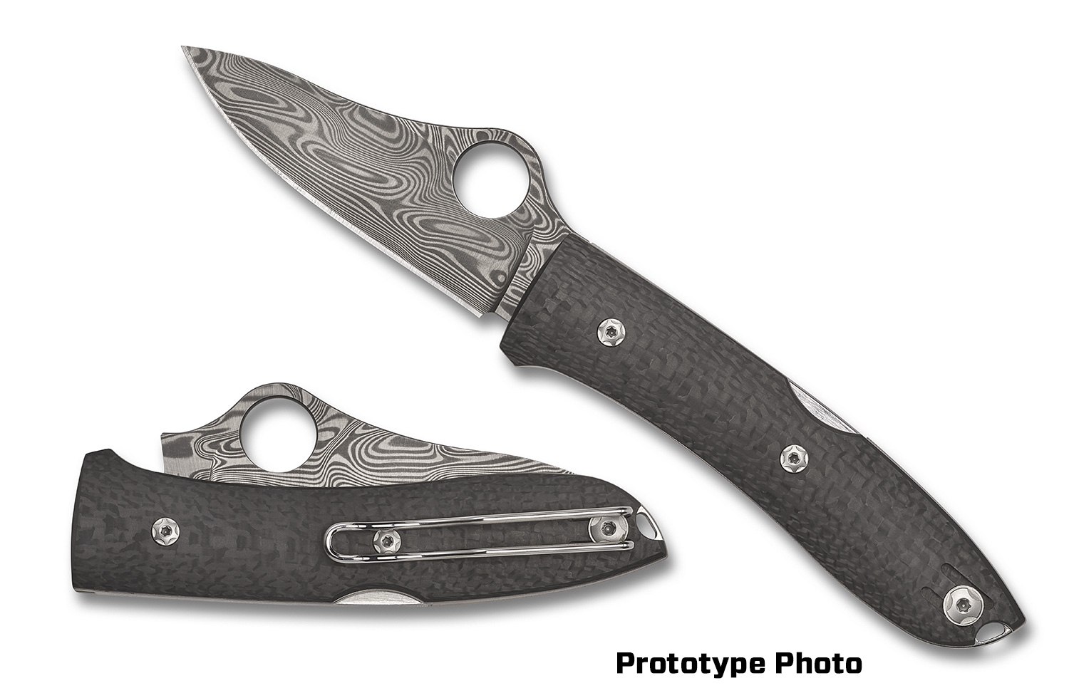 Spyderco C255CFPD SpyOpera, Damasteel, Sprint Run