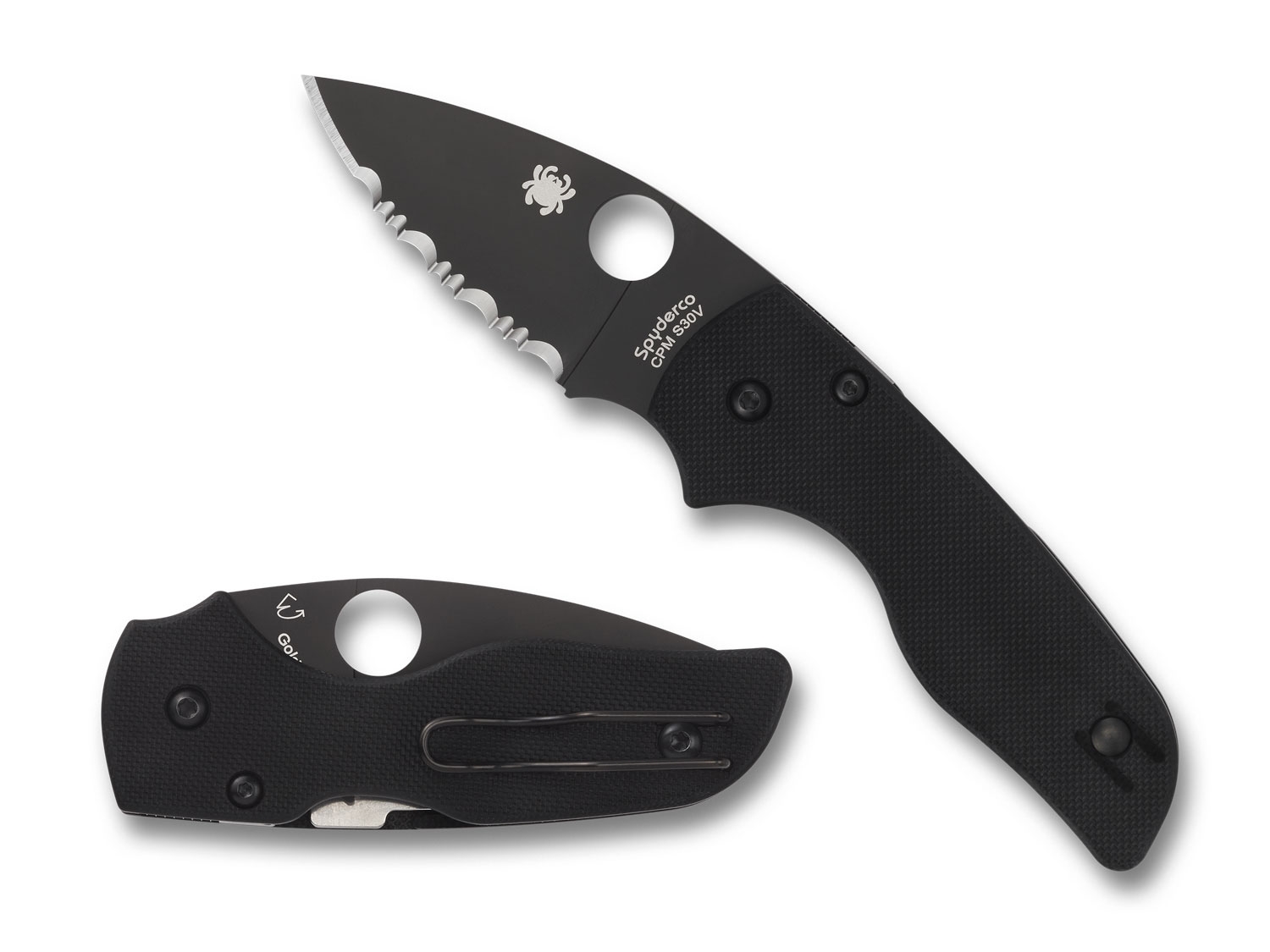 Spyderco C230GSBBK Lil' Native, Black Blade, G-10