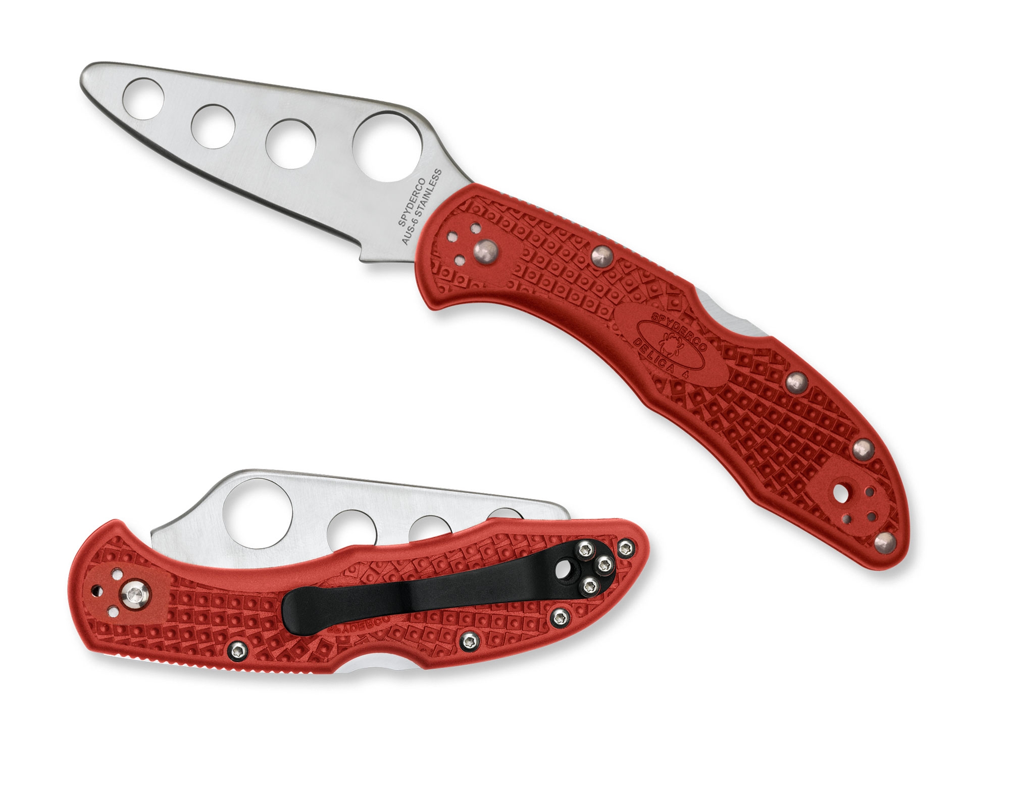 Spyderco C11TR Delica 4, Trainer, FRN Red