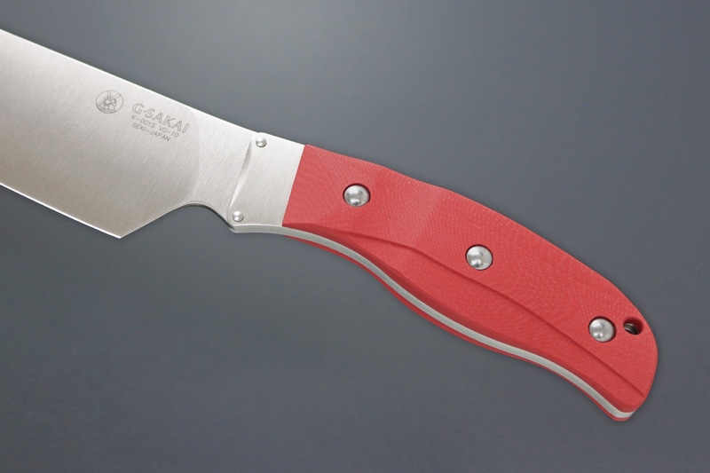 G.Sakai K-001S-RD Santoku, VG-10, Red G10