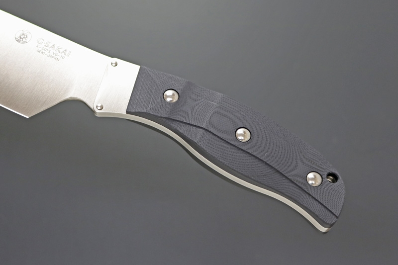 G.Sakai K-001S-BK Santoku, VG-10, Black G10