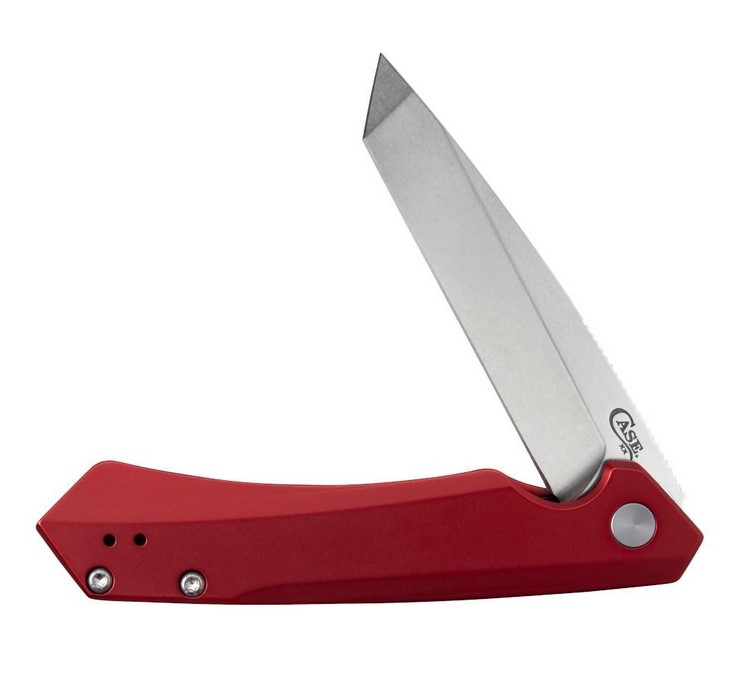 Case Kinzua, Red Aluminium, S35VN, Flipper