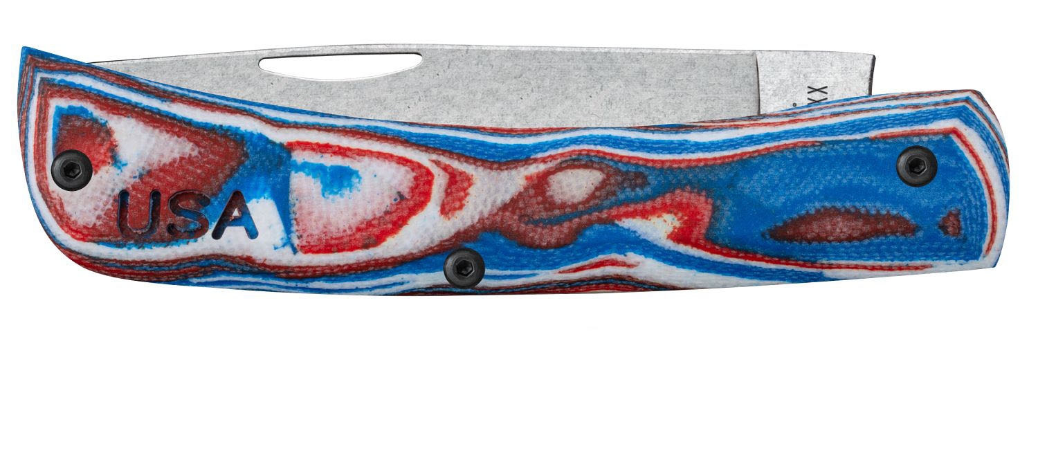 Case S35VN Red/White/Blue G10 Sod Buster® Jr