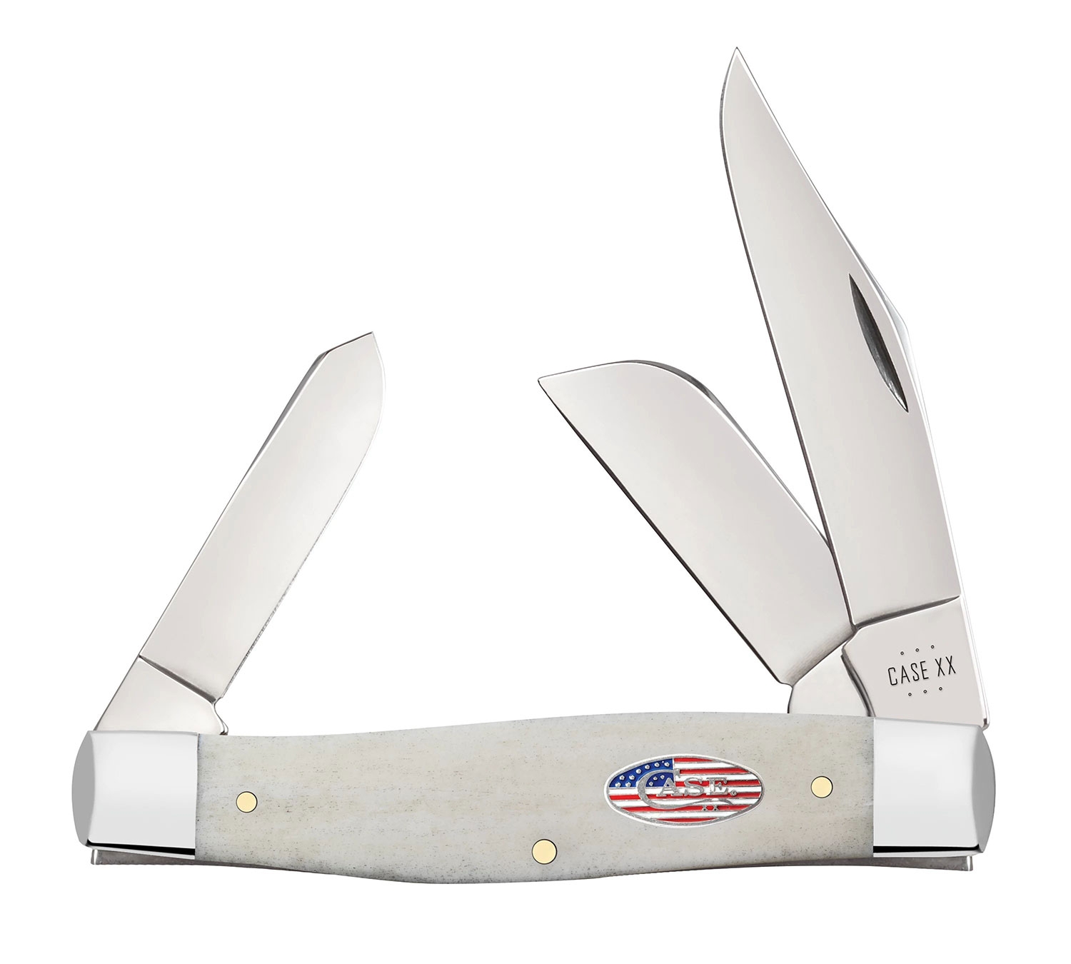 Case CS Smooth Natural Bone Large Stockman